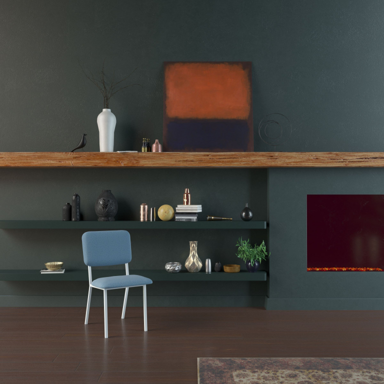 Studio HENK Co stoel met wit frame Kvadrat Hallingdal 65 - 110