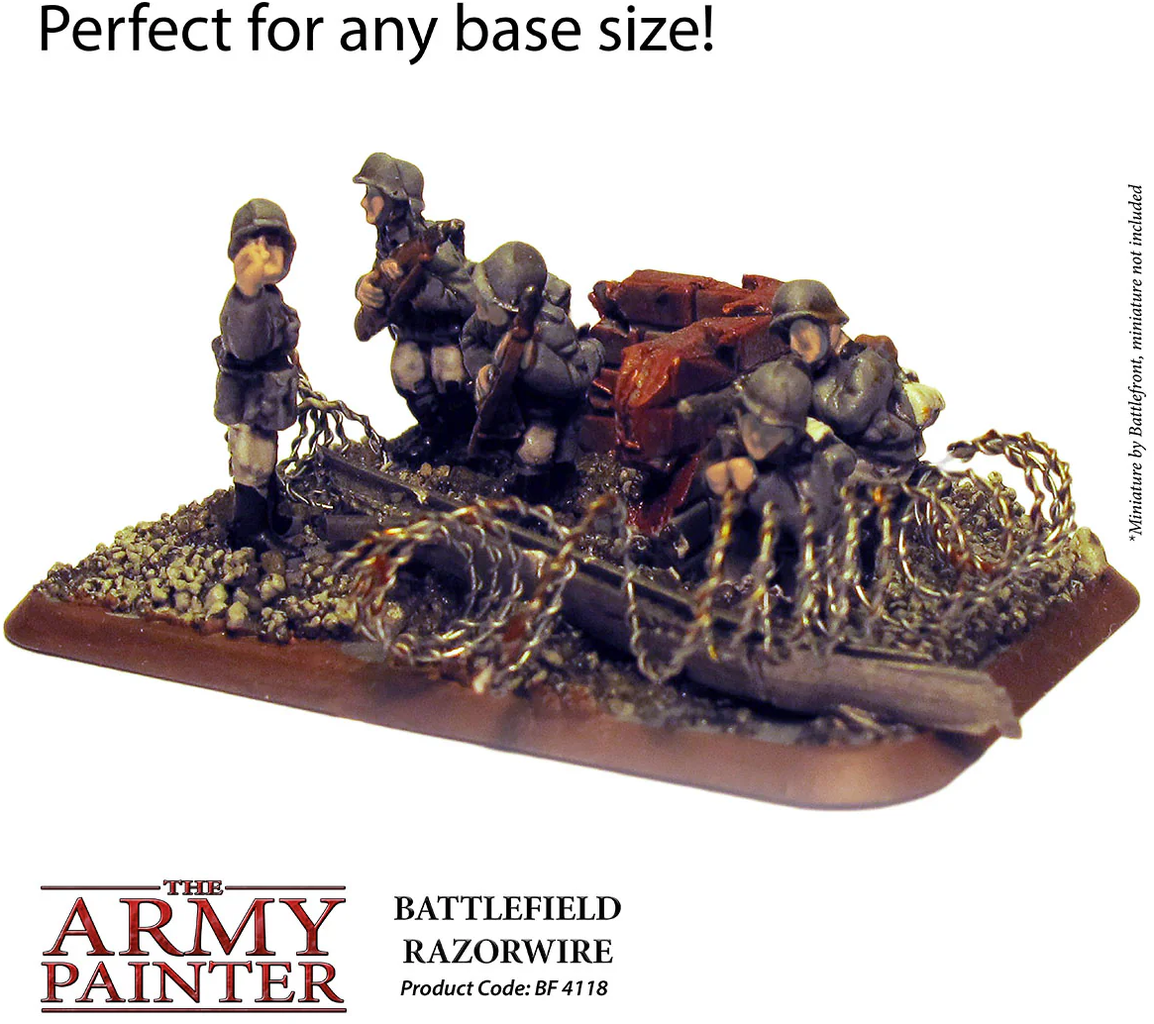 The Army Painter  Battlefield Basing: Battlefield Razorwire    Realistisch aussehender Stacheldraht