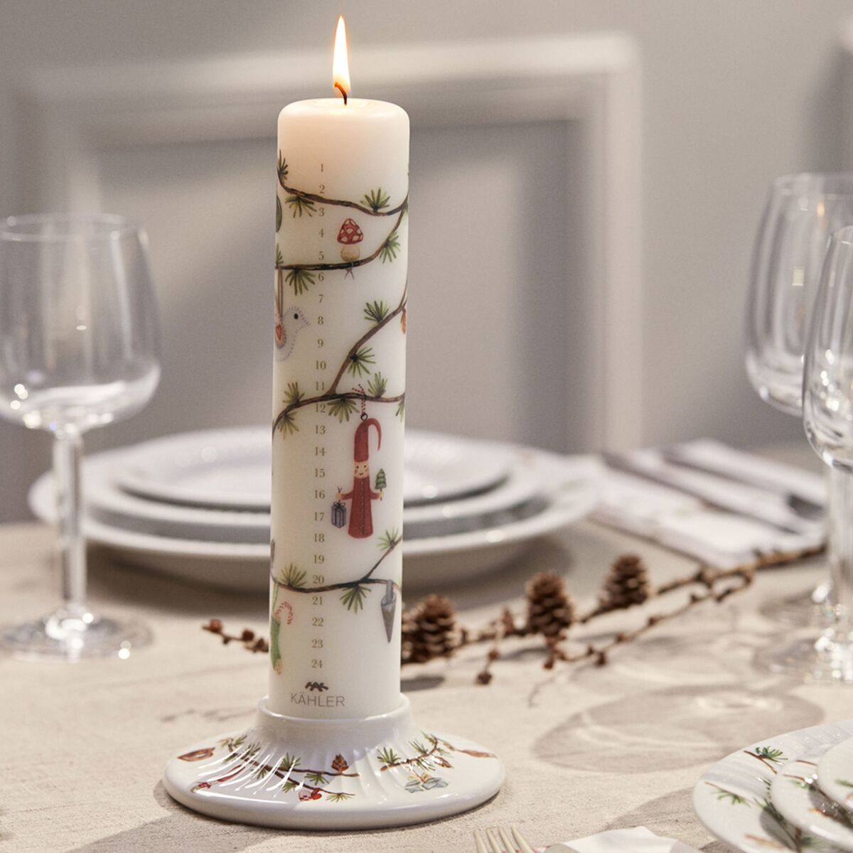 Hammershøi Christmas kubbelysestake 13 cm