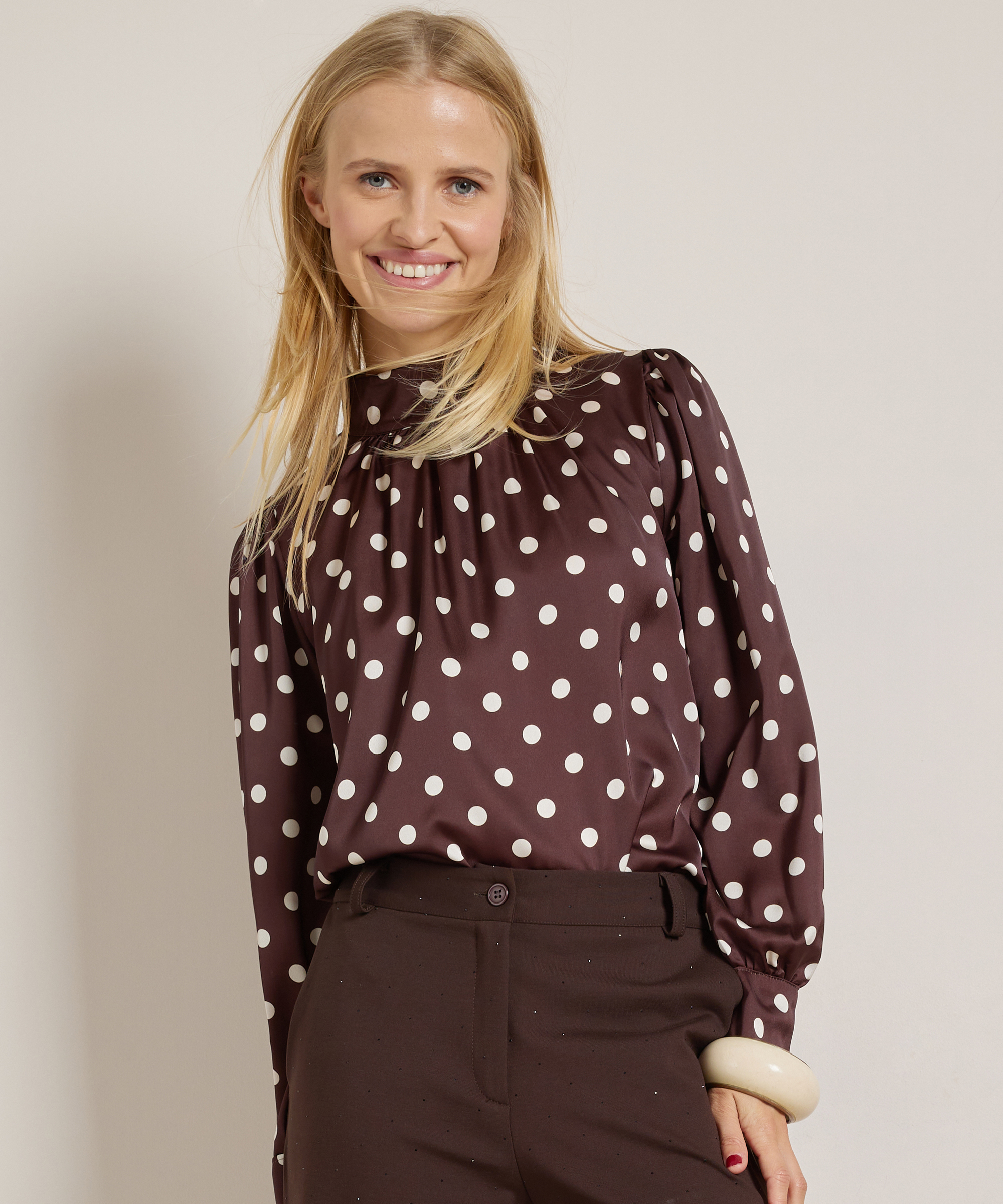 top met stippenprint