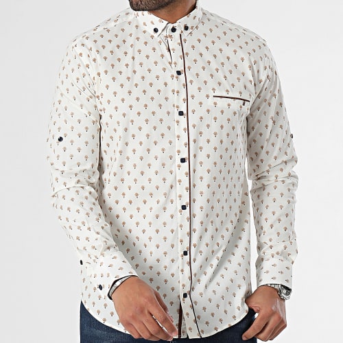 Chemise Manches Longues Beige