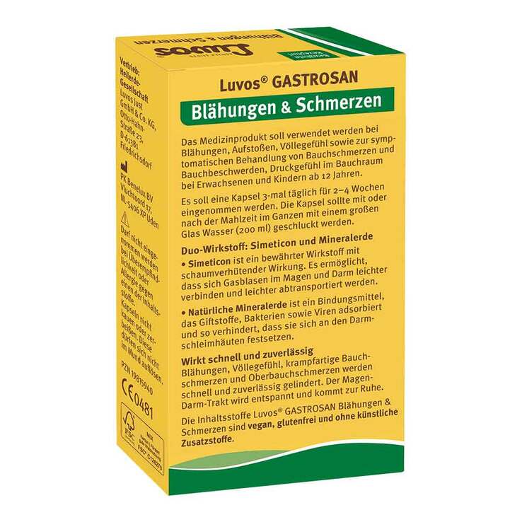 Luvos Gastrosan Blähungen & Schmerzen Kapseln, 30 St