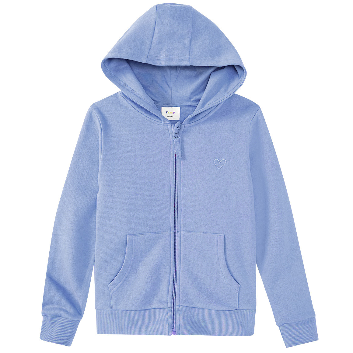 Famy Mädchen Sweatjacke mit Bio-Baumwolle lila