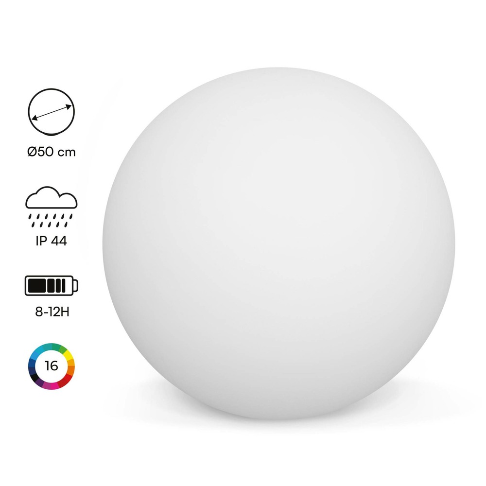 Boule led 50cm - sphère décorative lumineuse. 16 couleurs. Ø 50 cm