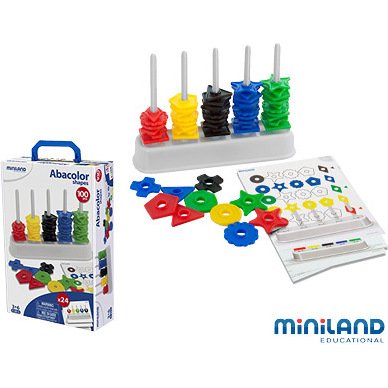 Abaque miniland de 100 pièces formes assorties 210mm