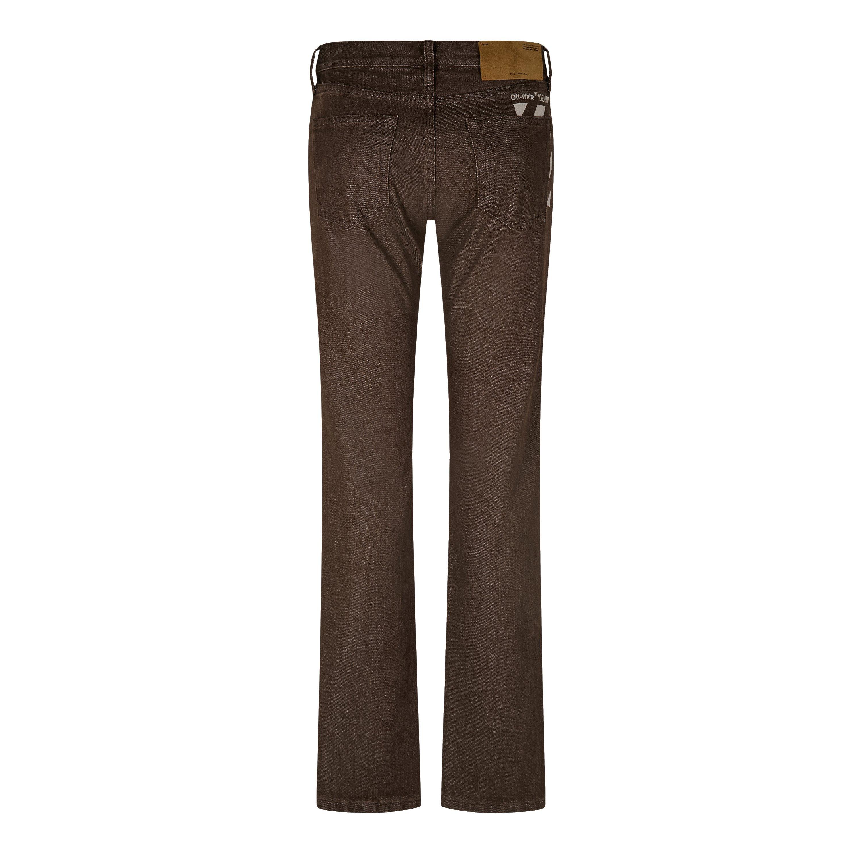 Off White Diagonal Slim Fit Jeans