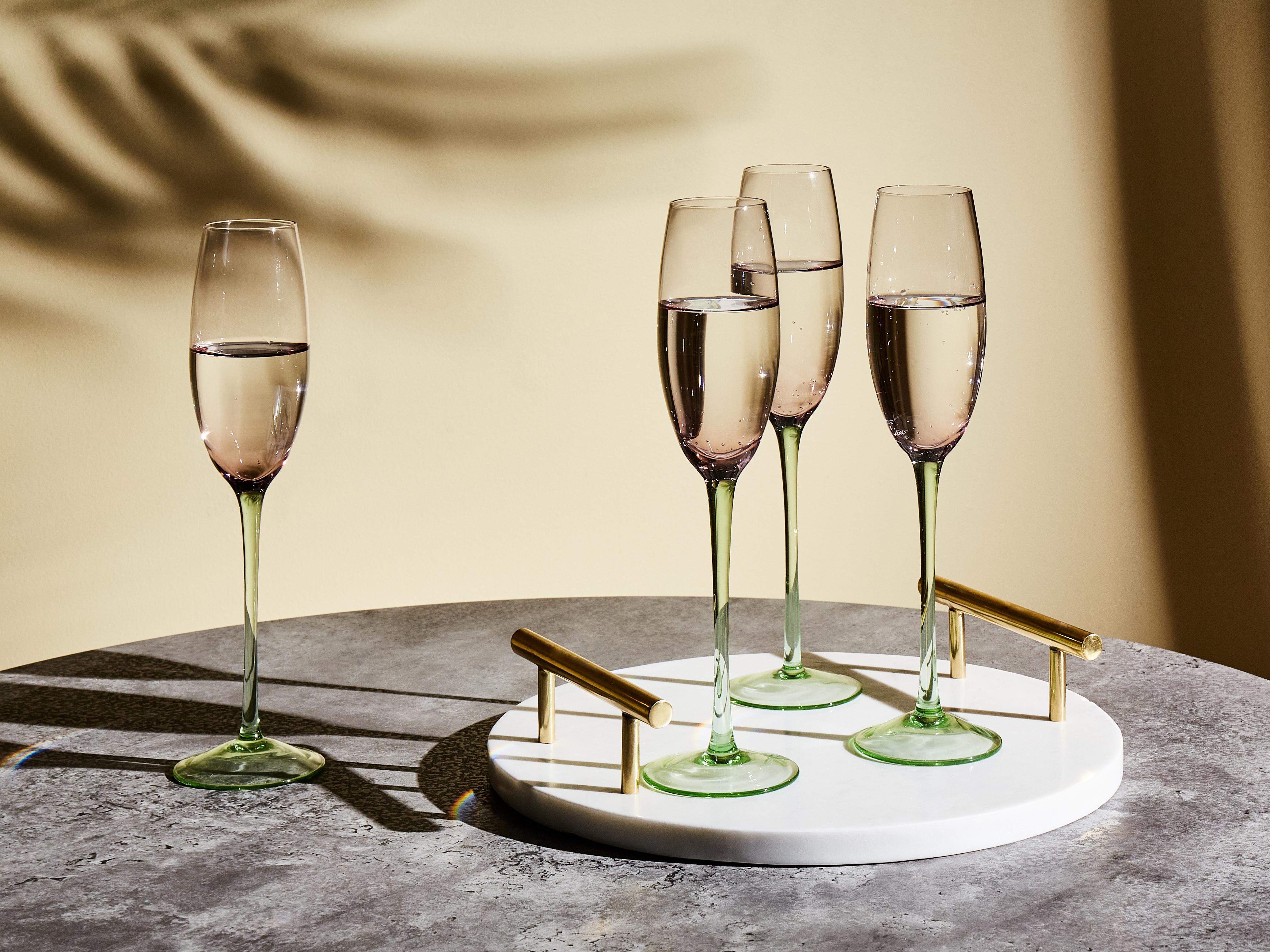 Set van 4 champagneglazen DIOPSIDE 200 ml Roze