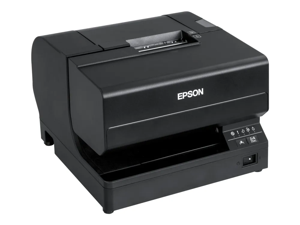 Epson TM J7700 - Kvitteringsprinter - blækprinter - Rulle (8,3 cm), 230 x 297 mm - op til 98 mm/sek. - USB 2.0, LAN - skærer - hvid