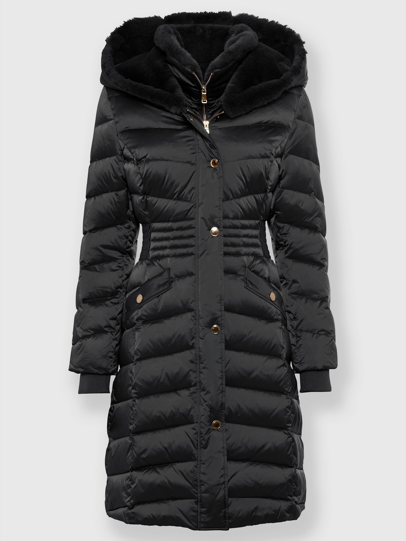 Manteau matelassé aspect 2 en 1 avec empiècement gilet