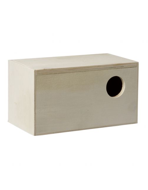 Fauna Broedkastje Gouldamadine Opening 35 Mm - Vogelbroedbenodigheden - 19x10.5x10.5 cm Houtkleur