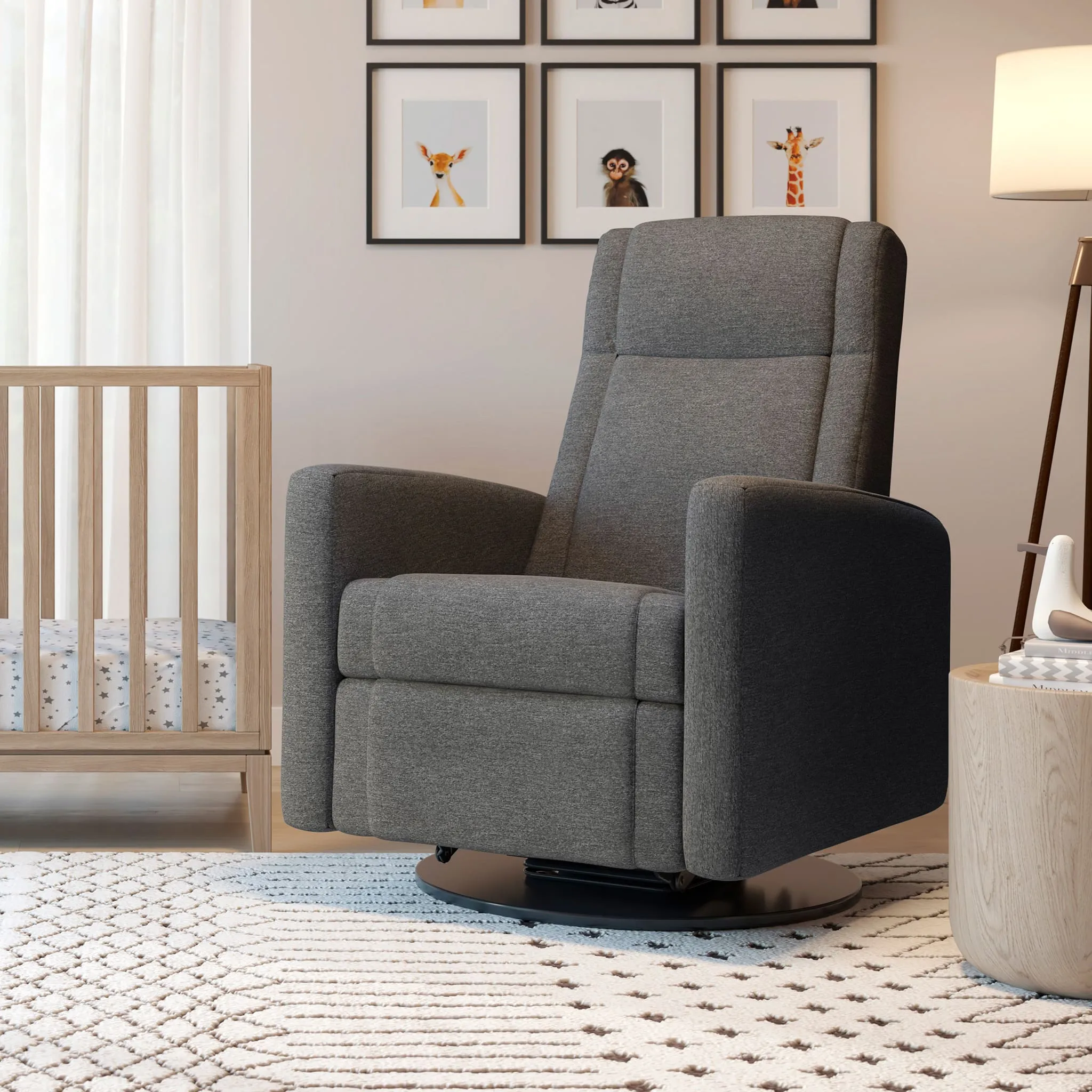 Jaymar BB Fauteuil Berçant et Pivotant Nelly - Nexus Charcoal  Noir
