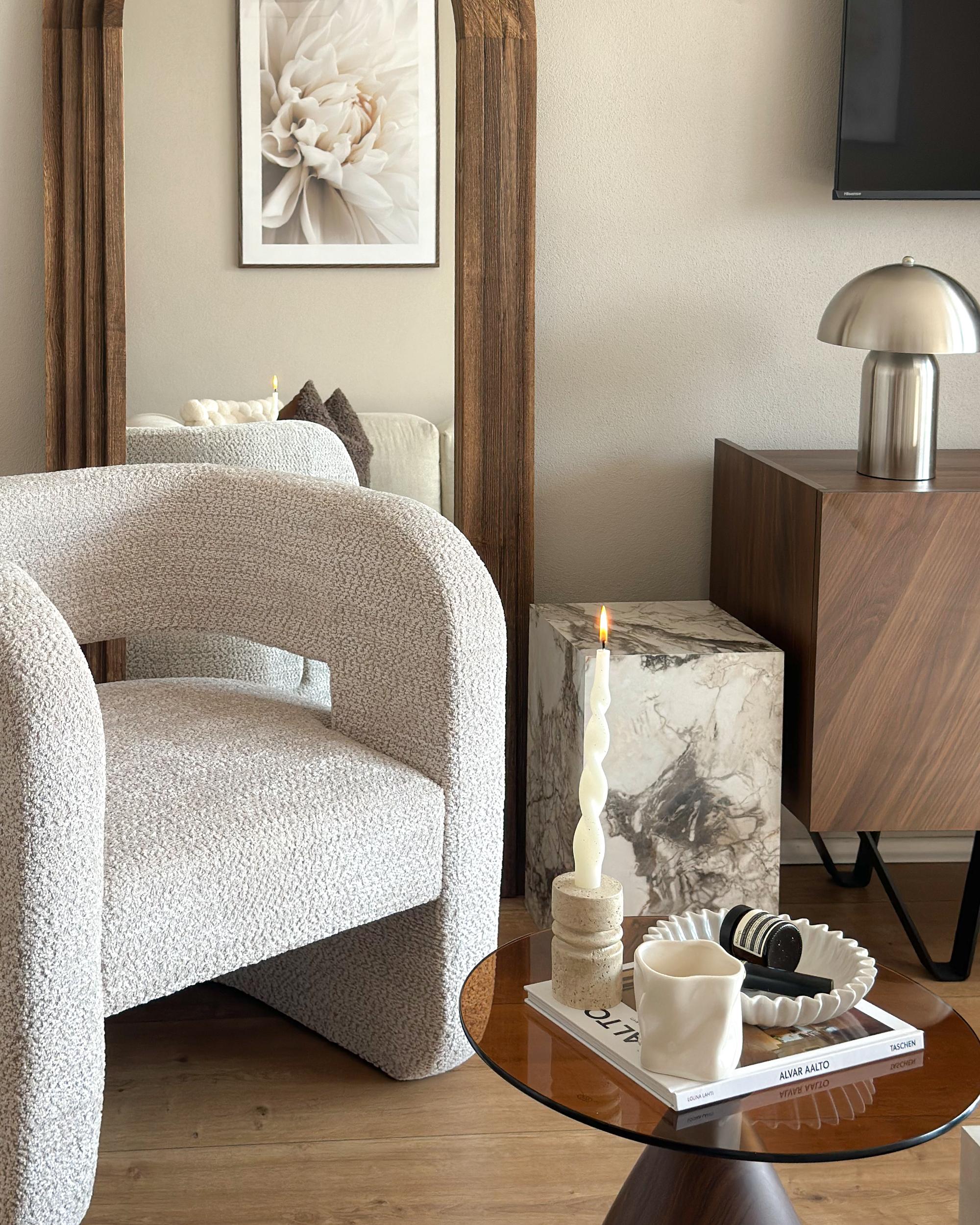 Fauteuil VIDSEL Chenille Beige