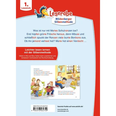 Ravensburger Leserabe mit Mildenberger Silbenmethode: Der verhexte Schulranzen