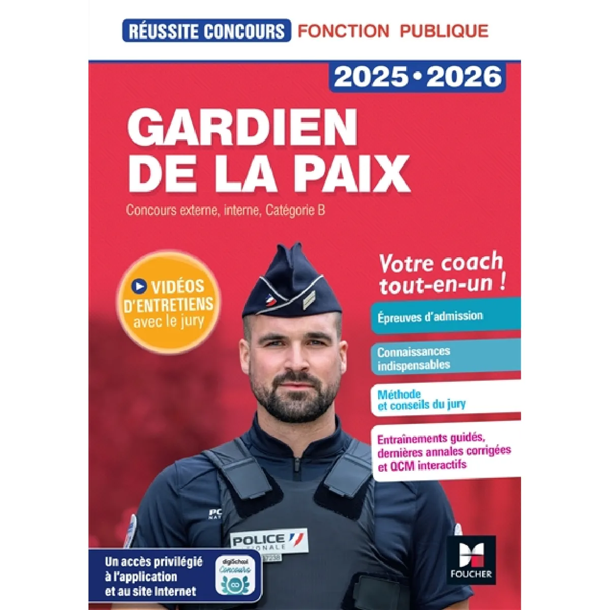 Gardien de la paix 2025-2026 : concours externe, interne, catégorie B · Occasion