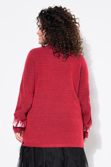 Pullover, HAPPY-Statement, Ballon-Langarm