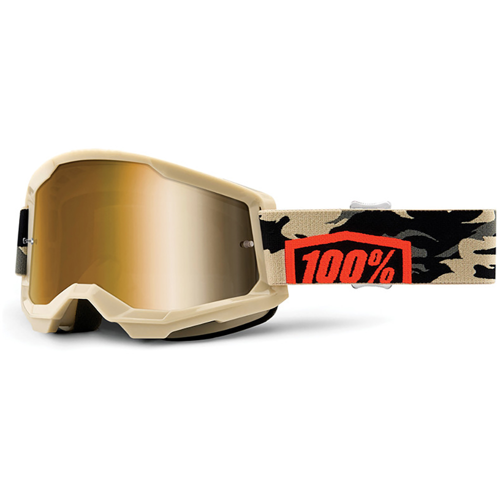 100% - Masque Strata 2 - Ecran Mirror - 2021 Marron / Noir / Rouge / Iridium