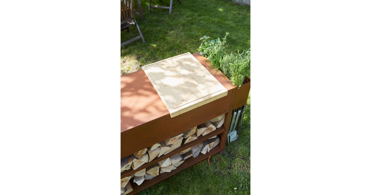 BarbecookSnijplank met sapgeul uit bamboe voor Nestor World  (FSC 100%)