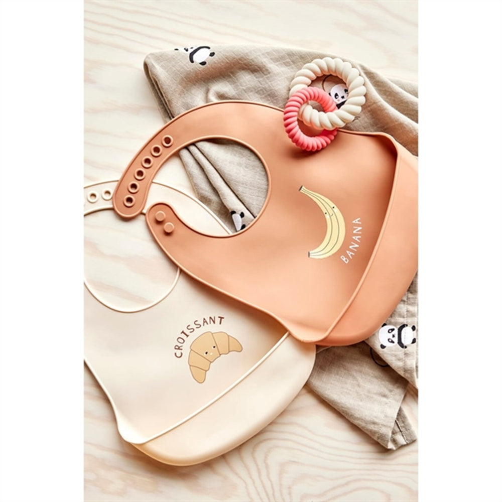 Køb OYOY Panda Muslin Stofble 2-pak Khaki / Rose