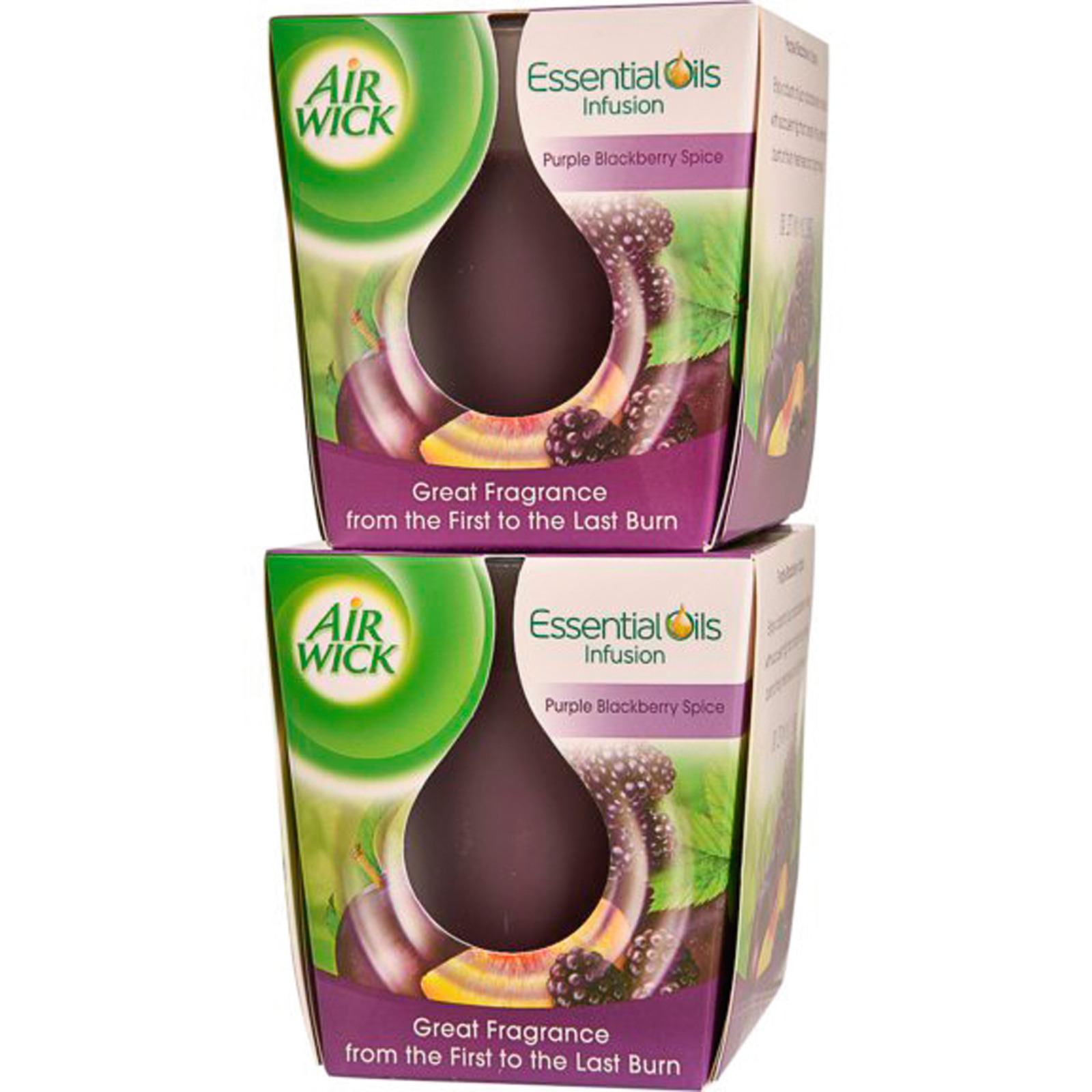 Air Wick Duftkerze Purple Blackberry Spice Duo-Pack