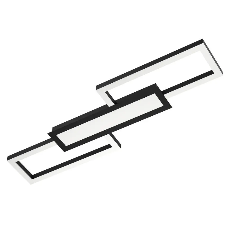 EGLO Monirote Plafonnière - LED - 78 cm - Zwart