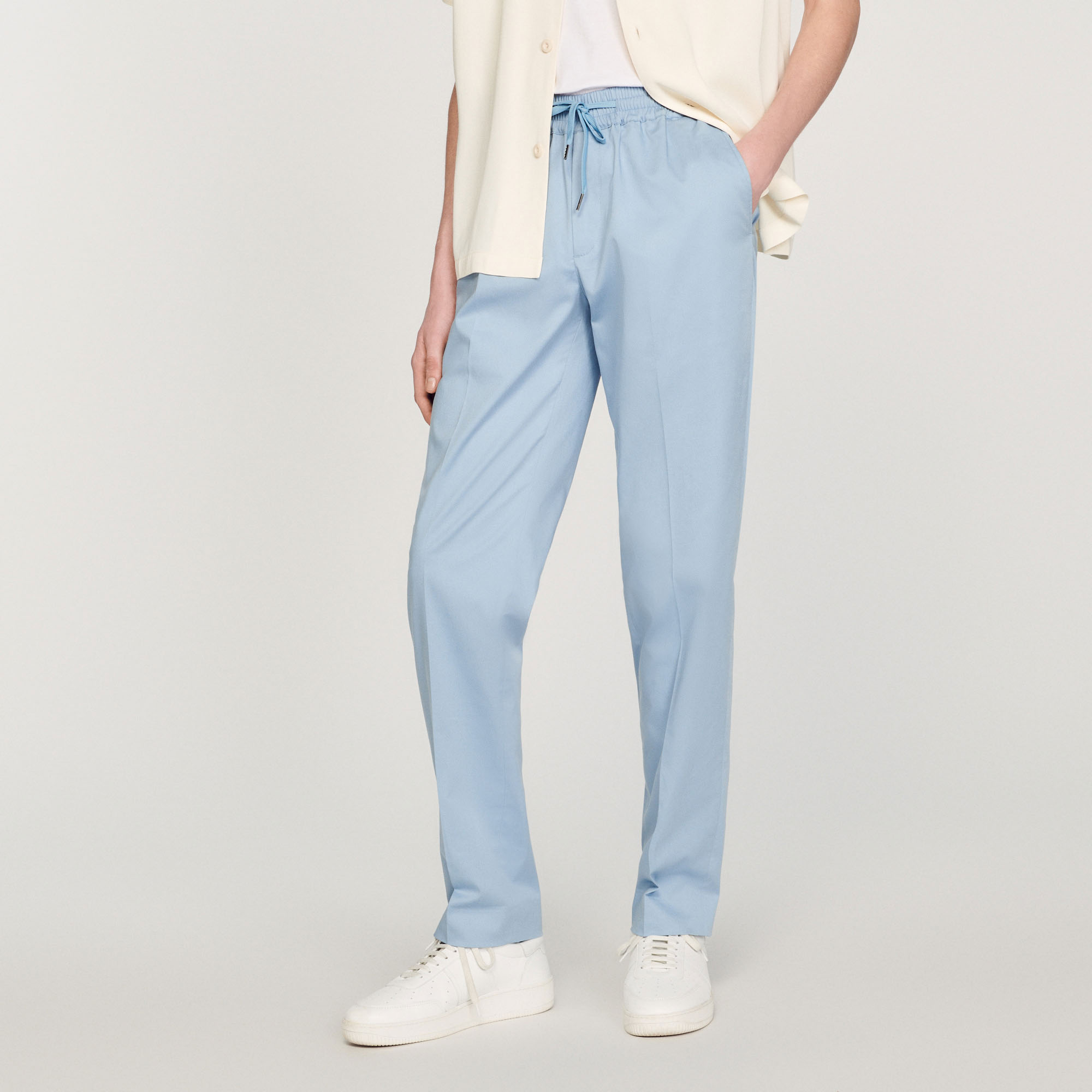 Pantalon droit elastique