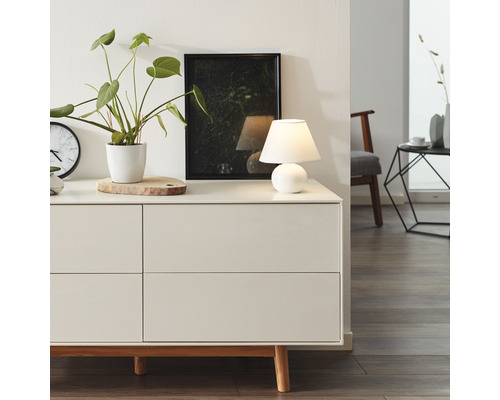 Tafellamp, 1-lichts, H 23 cm, Primo wit