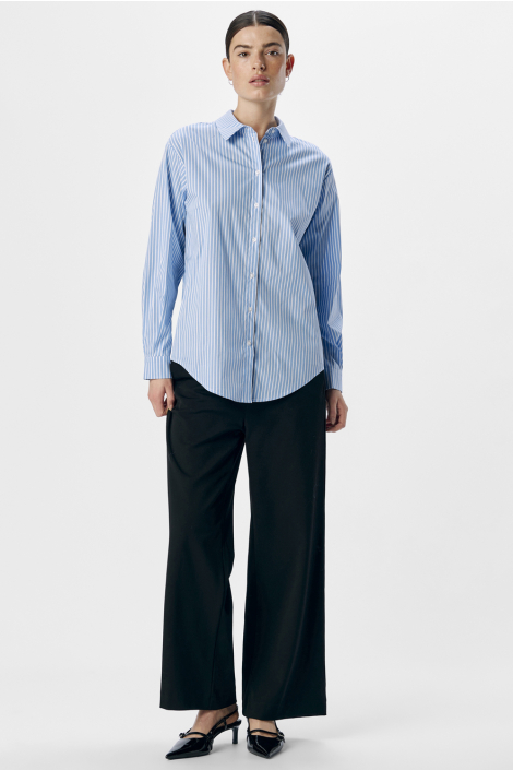 Object blauwe dames blouse