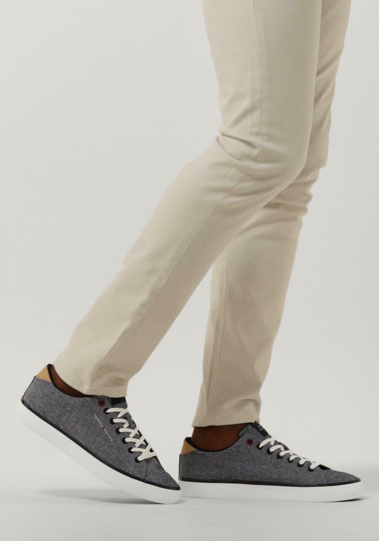 TOMMY HILFIGER blauwe tommy hilfiger lage sneakers tommy hilfiger vulc low chambray