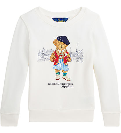 Polo Ralph Lauren Sweatshirt - Deckwash White m. Kuscheltier