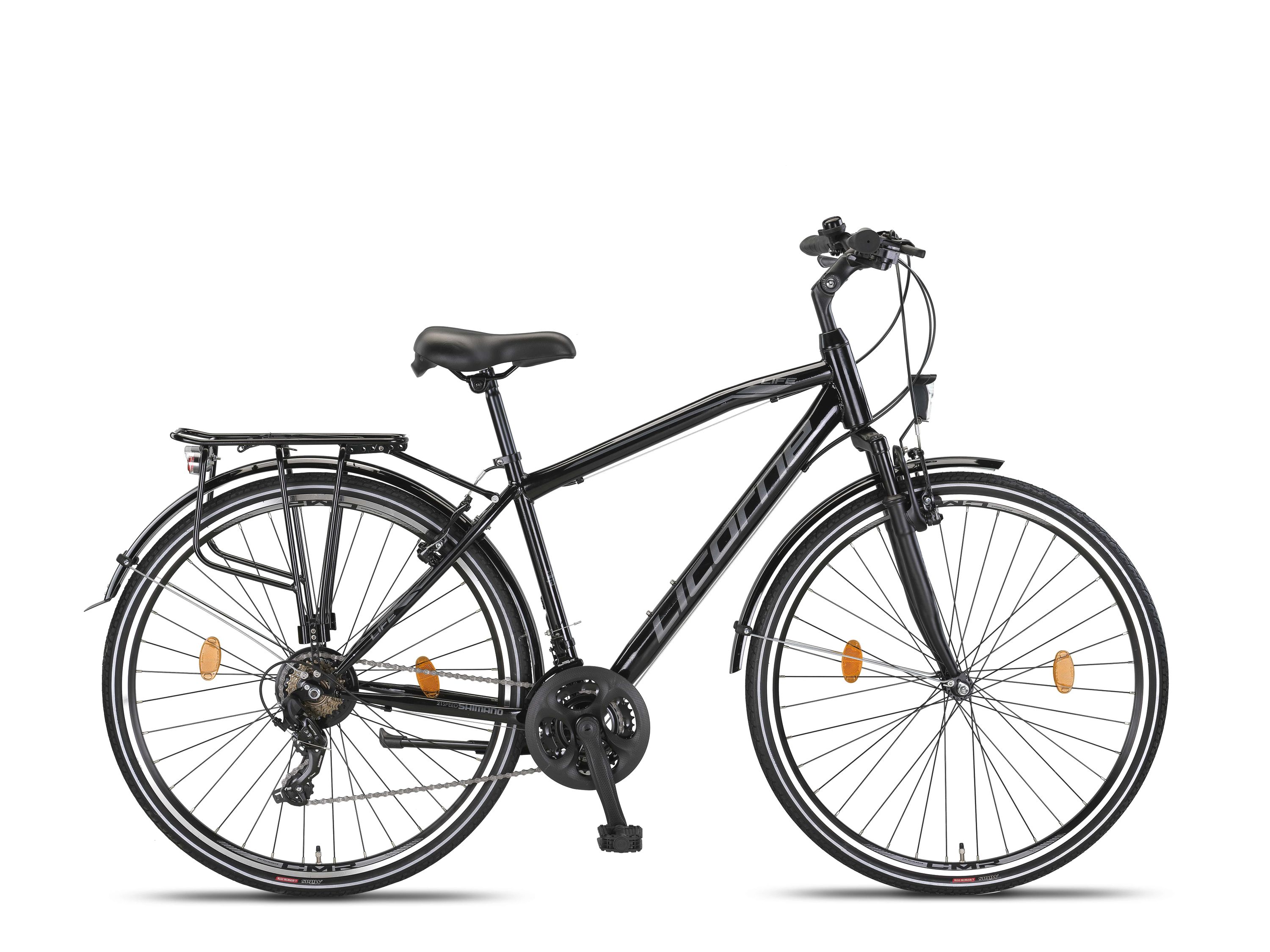 Licorne Bike Life M-V-ATBPremium Trekking Bike in 28 Zoll - Fahrrad für Herren, Jungen, Damen und Herren - Shimano 21 Gang-Schaltung - Herren Citybike - Männerfahrrad.