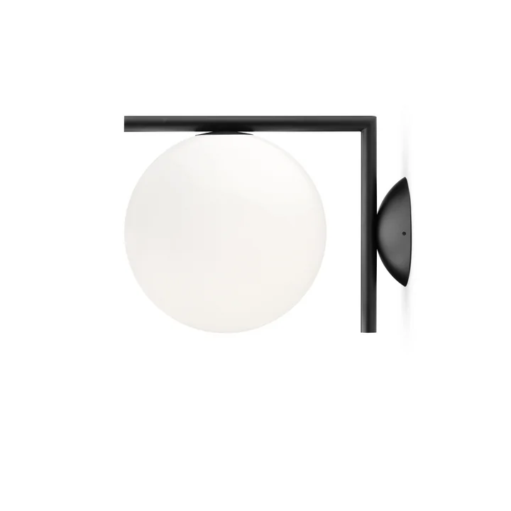 Flos - IC C/W1 BRO Wand- und Deckenleuchte, schwarz