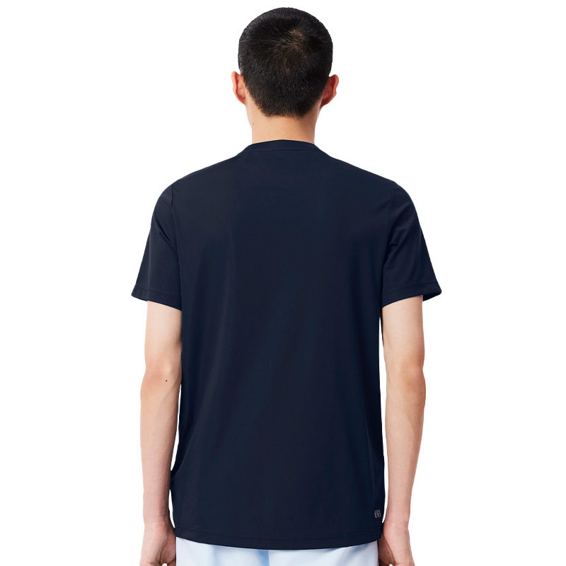 Tee-shirt Lacoste Stretch bleu marine avec protection UV