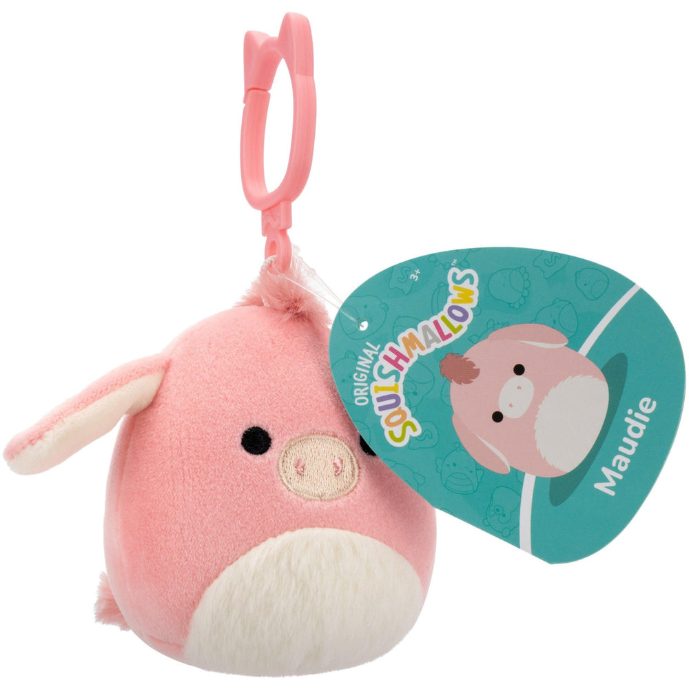 Køb Squishmallows 9 Cm P22 Clip-on Maudie Pink Donkey