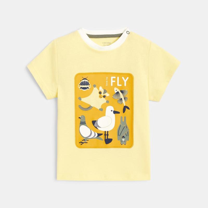 T-shirt animaux volants jaune bébé garçon Jaune