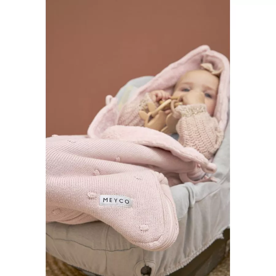 MEYCO Fußsack Mini Knots Soft Pink 40x82 cm