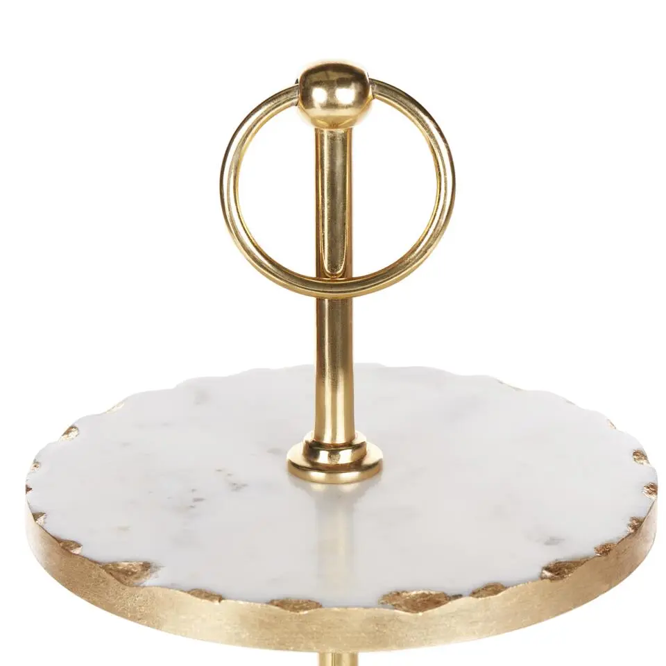 MEGARA - Etagère - Wit/Goud - Marmer