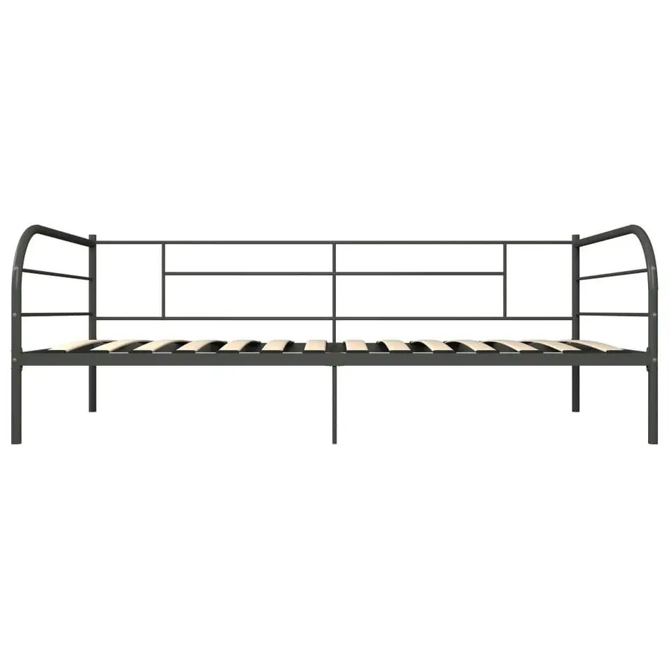 vidaXL - Bedbank - Grijs - Metaal - 90x200 cm