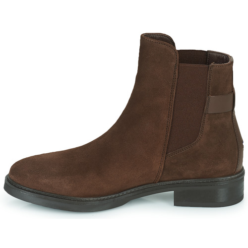 Tommy Hilfiger - Coin Suede Flat Boot - Marron