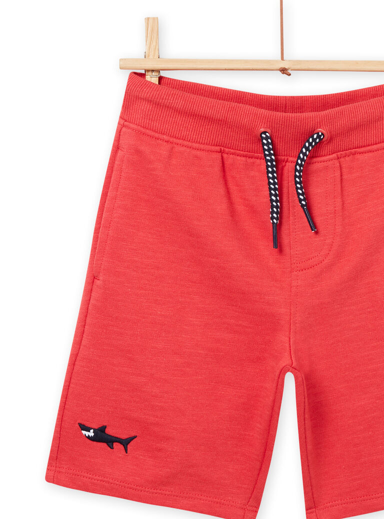 Bermuda rouge écrevisse enfant garçon