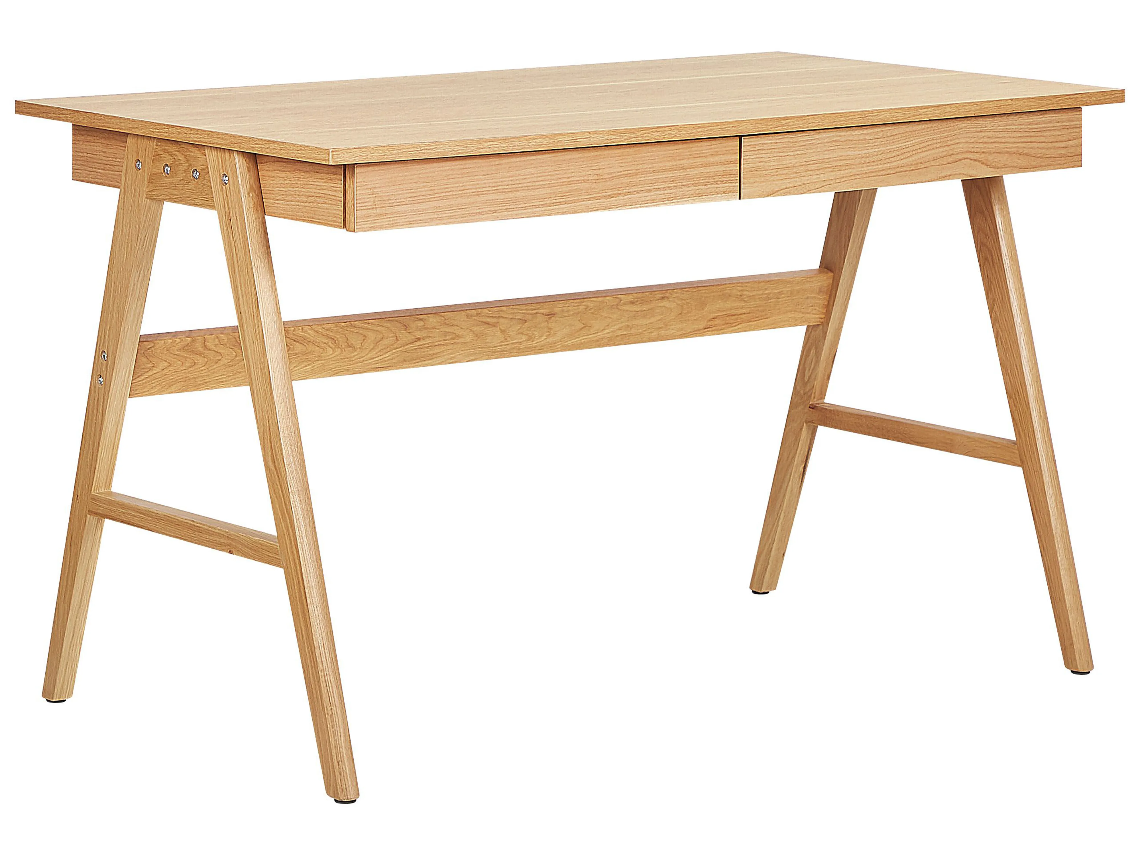 Bureau SHESLAY Lichtbruin 120 cm 70 cm met lades
