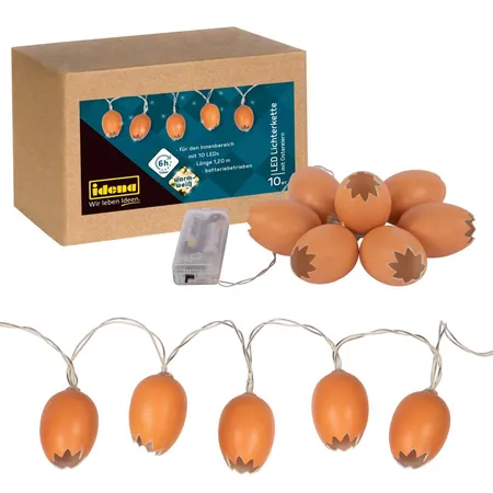 Idena Lichterkette Ostern Ostern 10LED 4x4,5cm