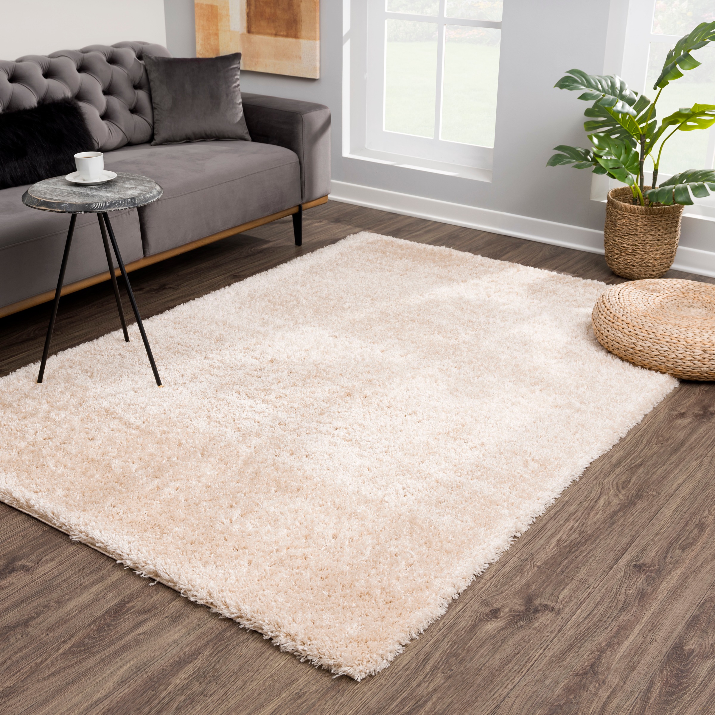 Sanat Hochflor-Teppich »Porto« rechteckig 45 mm Höhe Wohnzimmer, Langflor, Shaggy , auch als Läufer