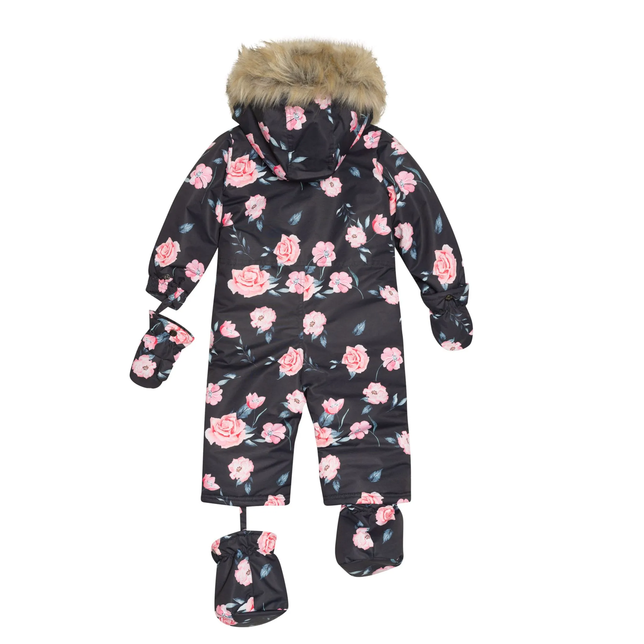 Deux par Deux Habit de Neige Une Pièce Roses 6-30mois