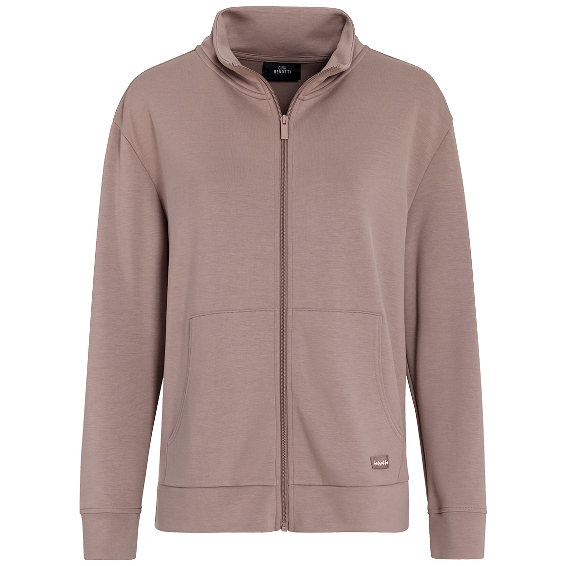 Gina Benotti Damen Sweatjacke aus Modal-Mix hellbraun