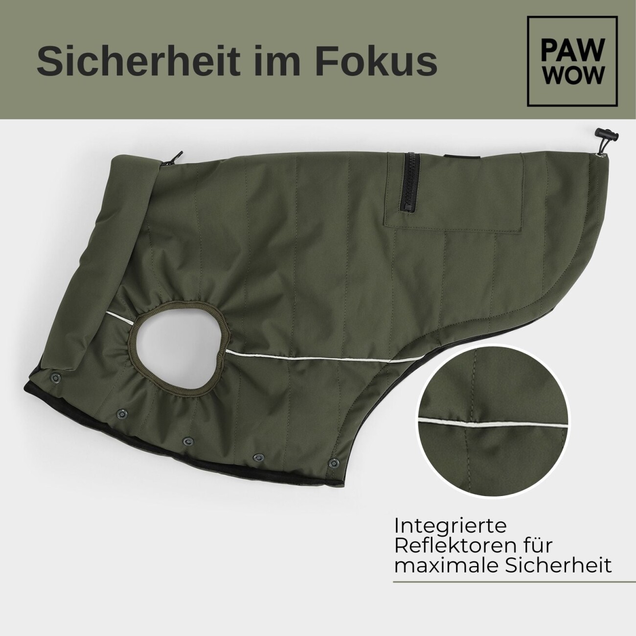 PAW WOW Hundejacke TONI Olive M