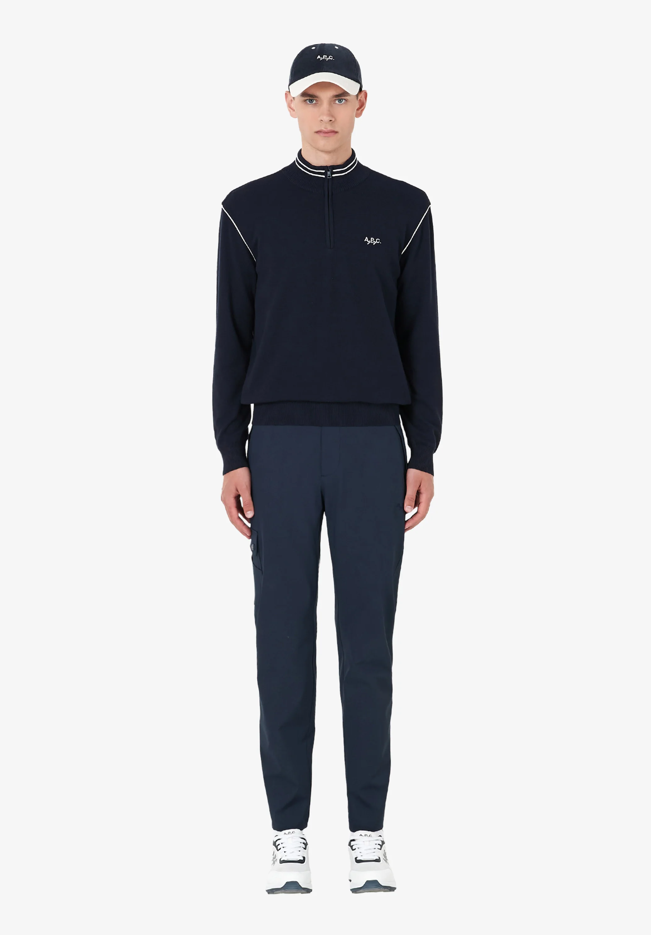 Pull à col camionneur - Dark navy