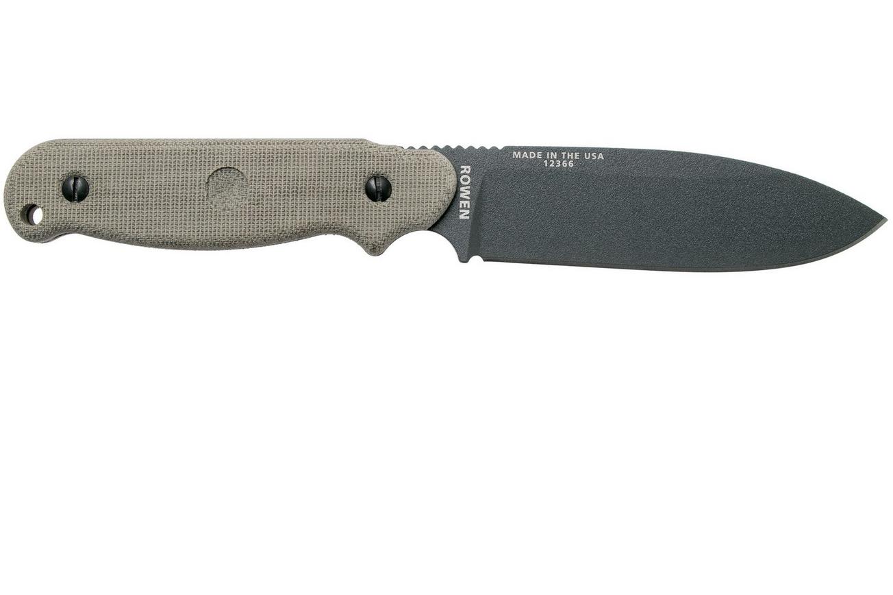 ESEE Laser Strike Tactical Gunsmoke LS-PTG survivalmes met kydex schede   riemclip