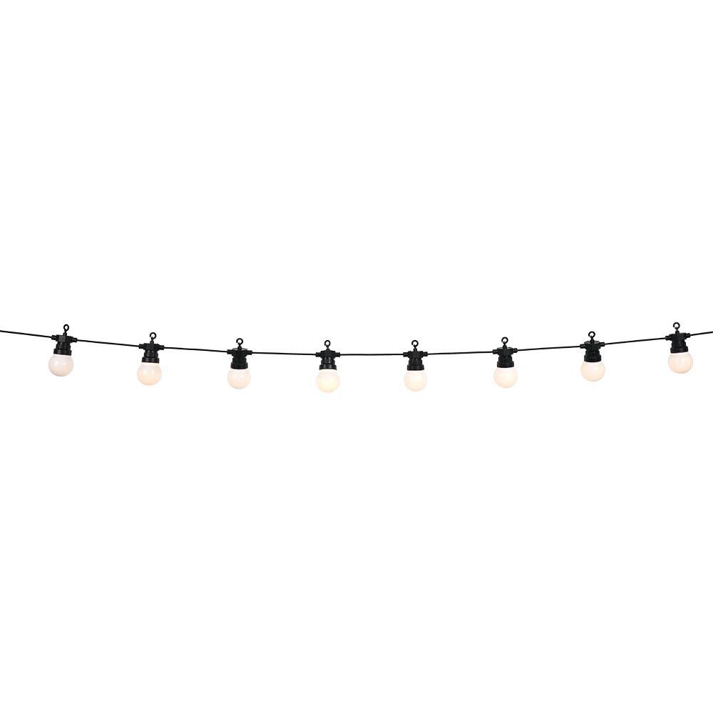 Guirlande solaire guinguette 50 LED blanc chaud design ampoule 5,8 m