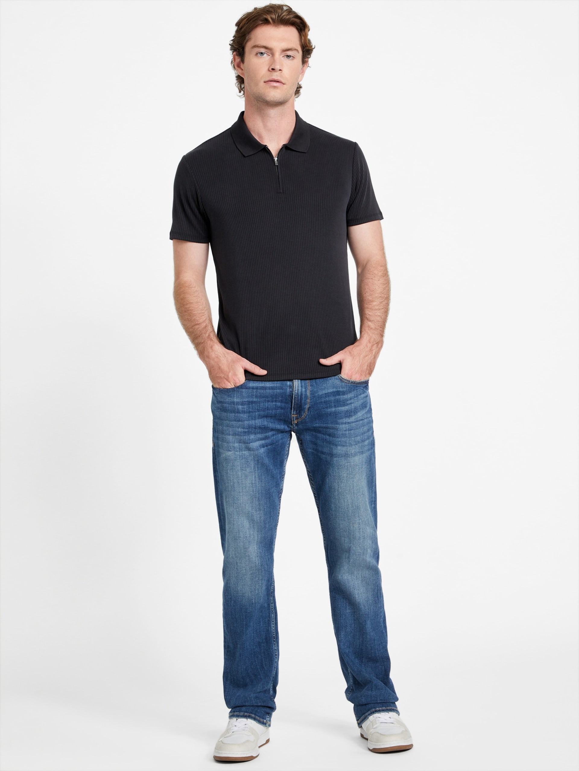 Polo de malha canelada Union