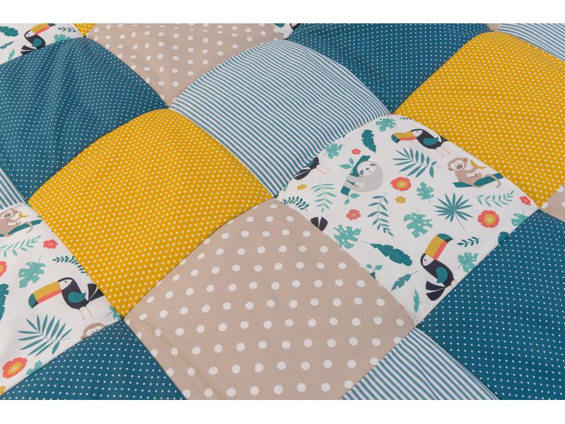 Ullenboom Krabbeldecke Laufgittereinlage Dschungel 120 x 12 Krabbelunterlage für Babys, dick und weich gepolstert, 100% Oekotex, Made in EU